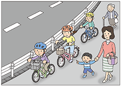 「歩道を通行」の画像